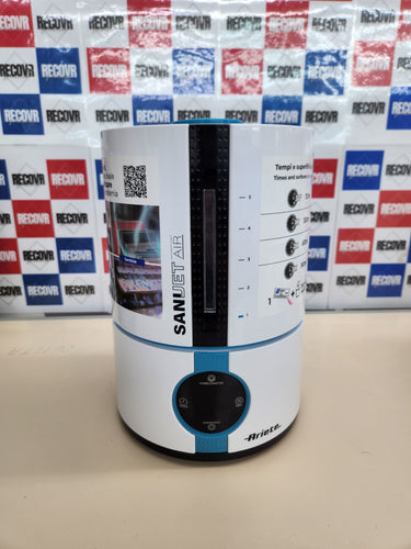Atomizador 30V, 5L, 3 niveles desinfectante ultrasónico, Ariete 2836 Sani-Jet Air, pantalla LED, blanco/azul